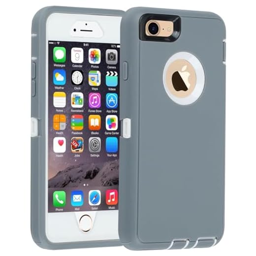 Co-Goldguard Case for iPhone 6 Plus/6S Plus Case Built in Screen Protector Heavy Duty 3 Layer Full Body Shockproof Dust-Proof Drop-Proof Phone Cover for iPhone 6 Plus/6S Plus 5.5inch, GreyWhite