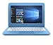 HP Stream 11 11.6 inch Flagship High Performance Laptop (Intel Celeron N3050 1.6GHz, 4GB RAM, 32GB Solid State Drive, Windows 10 Home) Blue (Renewed)