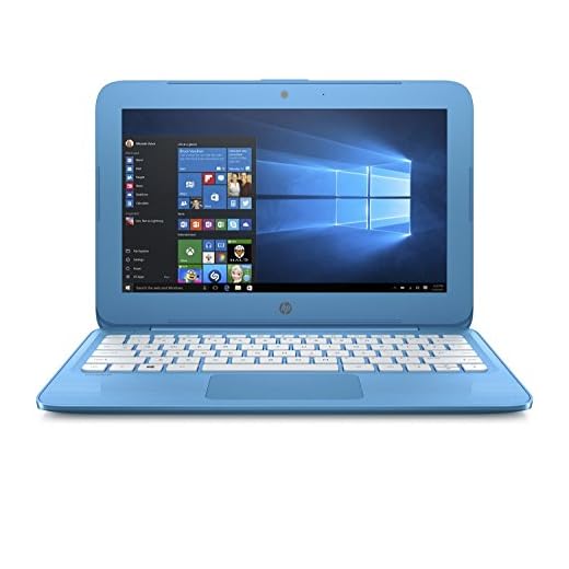 HP Stream 11 11.6 inch Flagship High Performance Laptop (Intel Celeron N3050 1.6GHz, 4GB RAM, 32GB Solid State Drive, Windows 10 Home) Blue (Renewed)