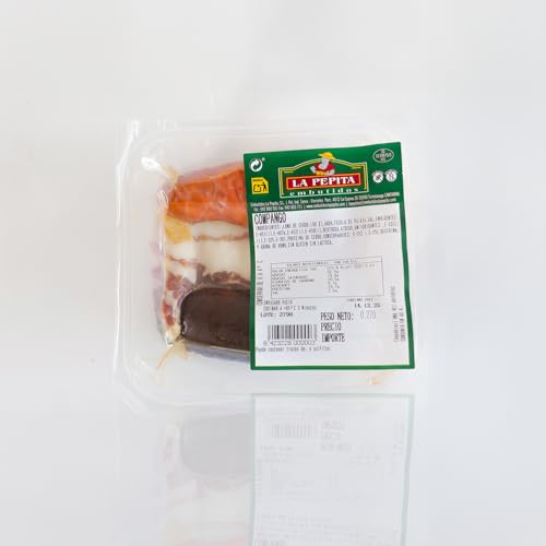 EMBUTIDOS LA PEPITA – Compango Tradicional para Fabada o Cocido | 300 Gr | 3 Porciones: Bacon, Chorizo y Morcilla de Año | Envasado al Vacío | Receta Asturiana | Hecho en España