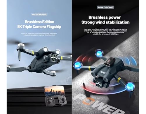 Image of Heattack WEADFAX 4K Ultra HD Brushless Drone with Long Battery Life, Smart Flight Modes, Foldable Design, and 30-Minute Flight Time for Aerial Photography and Outdoor Adventures.
