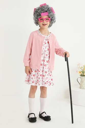 Disfraz Viejecita para Niñas 3-4 Años Rosa miniatura 3