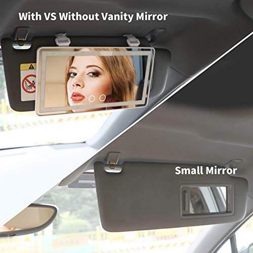 Auto Zonneklep Spiegel Make-up Spiegel Met 60 Led-verlichting, 3 Kleuren Verlichtingsmodus Achter Zonneklep Spiegel Voor… - Image 6