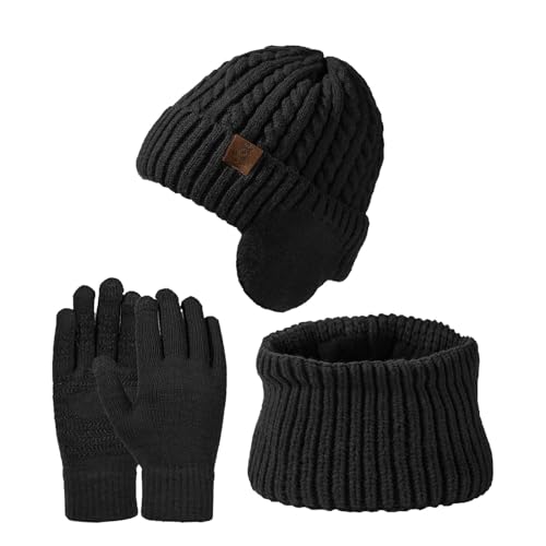 Ensemble bonnet écharpe femme idéal pour le ski la moto et les sports outdoor d'hiver