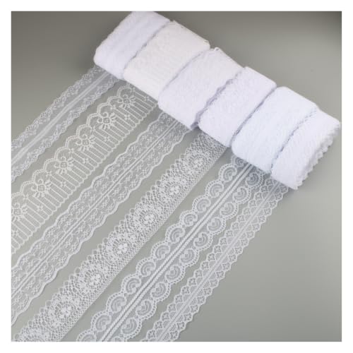 Cinta de encaje blanco para arreglar ropa y rematar costuras rotas 5