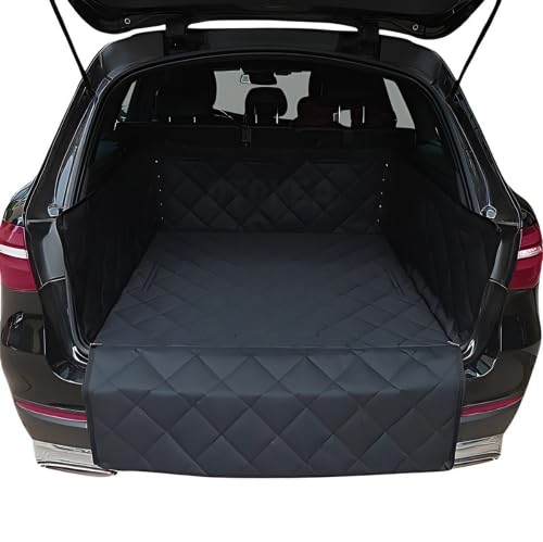 Fits INEOS GRENADIER - Car Boot Liner Quilted With Bumper Flap, Durable Heavy Duty, Quilt Design Cushioned For Pets Dogs Tools - Black