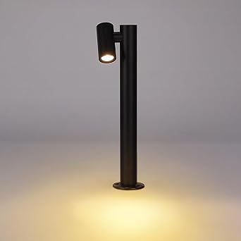 Modern Pathway Lights Adjustable Angle Spotlight Post Lights Outdoor Path Lights LED 2700K Warm Light Walkway Lighting Landscape Sideway Lighting IP65 Waterproof 1-Light