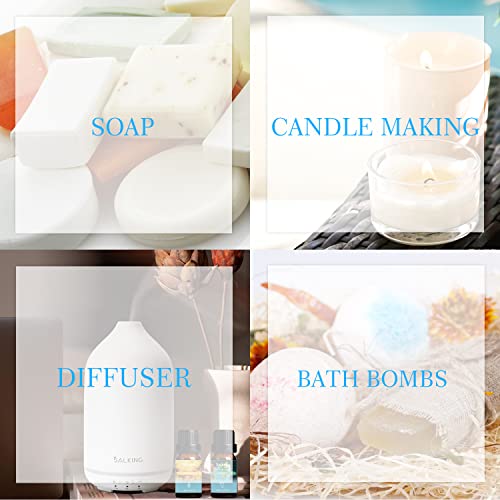 Salking Summer Fragrance Oils Set, Premium Essential Oils Gift Set For Diffuser, Scented Oil For Soap & Candle Making - Ocean Breeze, Mojito, Coconut, Pineapple, Watermelon, Vanilla Ice Cream #TOP5