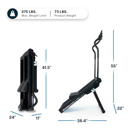Image of Echelon Stair Climber Max for Home | 32 Magnetic Resistance Levels, LCD Display, Bluetooth, Adjustable Foam Handlebars, Foldable Home Cardio Machine, Supports Up to 300 LB