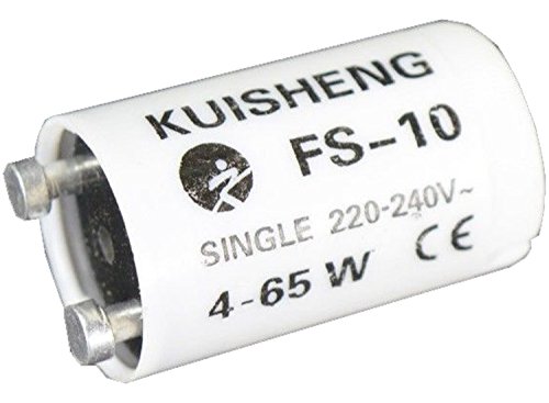 Career KUISHENG Fluorescent Tube Light Starter (6pcs) Set 4-65w Lamps Switch FS-10 220-240V (LL*)