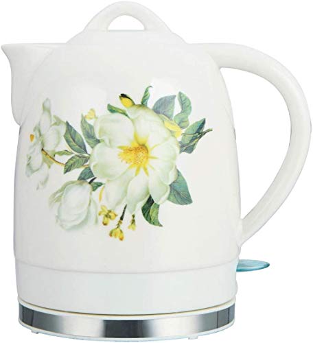 Haushalts-Wasserkocher Keramik Automatische Abschaltung Schnell kochend Wasser schnell für Tee Kaffeesuppe Haferflocken 1,2 l Chrysantheme