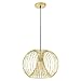 Produktbild HOMCOM Hängeleuchte, golde moderne Deckenlampe, Deckenstrahler, E27, 40W, Küche, Bar, Wohnzimmer, Schlafzimmer, Stahl, Ø37 x 150H cm (ohne Birne)