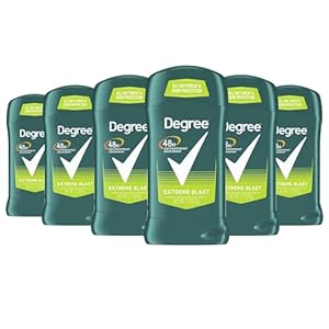 Degree Men Original Antiperspirant Deodorant for Men, Pack of 6, 48-Hour Sweat and Odor Protection, Extreme Blast 2.7 oz