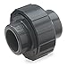 NDS U-1000-S PVC Pipe Fitting, 1-Inch Slip Union, Schedule 80, EPDM O-Ring, Gray