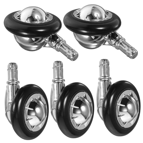 DOITOOL 5 pezzi Ruote per Sedia da Ufficio Pesanti Rotelle Mobili Silenziose e Girevoli Sostituzione Scorrevole per Pavimenti Duri Parquet Facile Installazione e Protezione Superfici