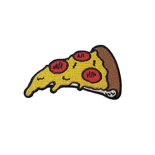 Kolorspun Pizza Patch - Iron on and Sew on Embroidered Patch