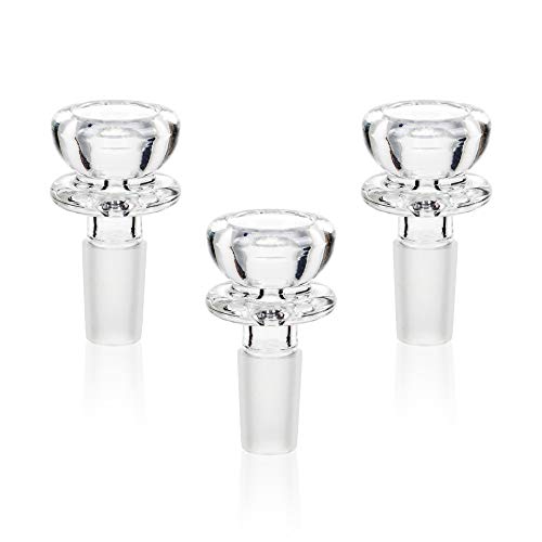 REANICE Glasbong Bowl Bong Kopf 14.5mm Tabakkopf Adapter 14mm Stecksysteme (3-pcs)