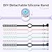 TOTWOO Long Distance Touch Bracelets, Light up & Vibration for Love - Pair of Bracelets Long Distance Relationship Gifts for Girlfriend, Mother-Daughter, Sisters Bluetooth APP Set Up Pairing Jewelry