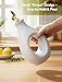 NiHome Ceramic Olive Oil Dispenser Bottle with Spout, 17.6OZ Oil & Vinegar Bottle for Kitchen, Dishwasher Safe Dispensing Bottle for Soy Sauce, Sauce & Other Liquids (All White)