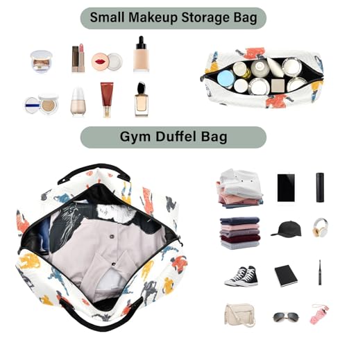 Large Travel Duffel Bag Sports Tote Gym Bag Overnight Weekender Bags Soccer Football Sport Carry On Luggage with Toiletry Bags4