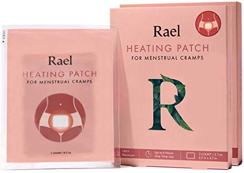 Rael Natural Herbal Heating Patches - PMS Relief, Heat Therapy, Ultra-Thin Design, On The Go Size (2 Pack, 6 Count)