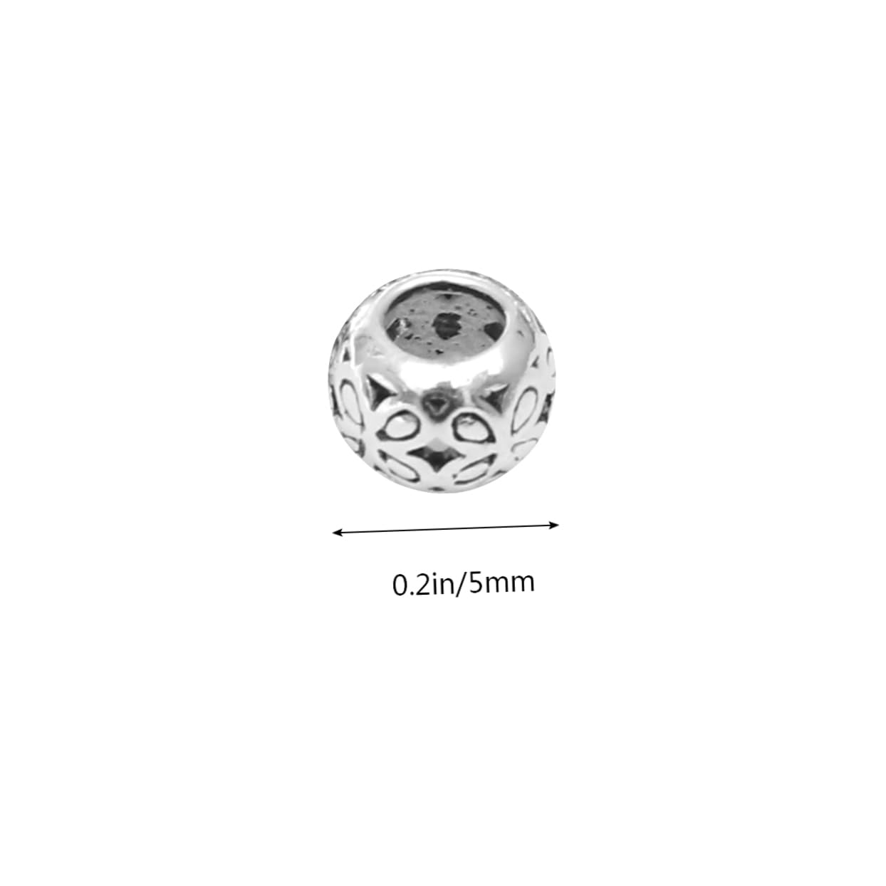 Operitacx 28pièces Perles Intercalaires Argentées Pour Fabrication De Bijoux Accessoires Thaïlandais Pour Colliers Et Bracelets