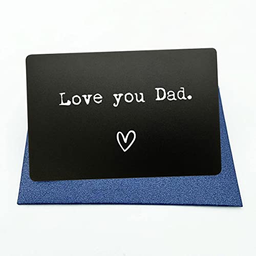 Love You Dad, Dad Gift, Engrave Wallet Insert Card, Father Gift, Gift for Father, Wedding Gift, Dad Wallet Insert Card, Love Dad Engraved Keepsake4