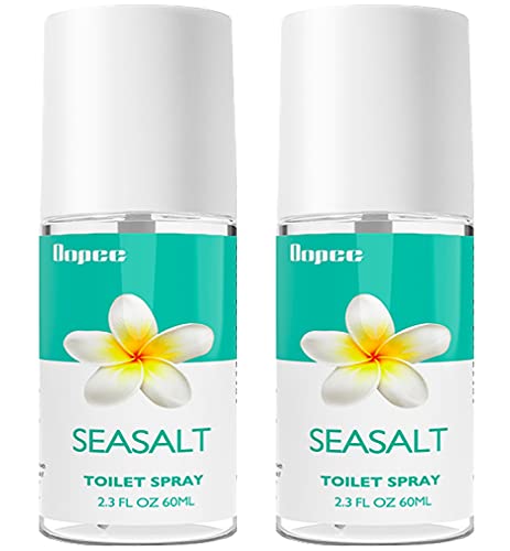 Oopee Bathroom Spray - Odor Eliminator For Strong Odor Bathroom Air Fresheners Bathroom Essential Toilet Spray For Poop, Bathroom Air Freshener Spray, Poop Spray For Toilet - Sea Salt Scent Toilet Spray