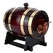 Barilotto di birra in legno, 1,5 litri in legno di quercia vintage di grande capacità Mini barilotto di vino portatile Secchio di stoccaggio per la casa Botti di birra Distributore di botti