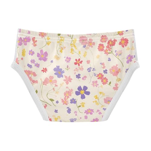 Colorful Wildflowers Pattern Little Boys Pure Cotton Kids Underwear Cute Undies2