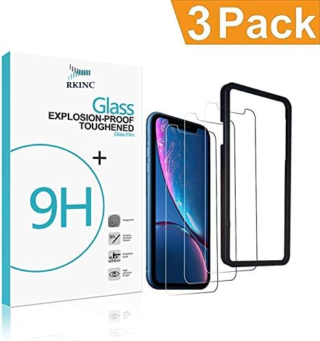 RKINC Screen Protector Apple iPhone Xs Max (Clear, 3 Packs) 0.33mm iPhone Xs Max Tempered Glass Screen Protector Super Clarity [3D Touch] [Installation Tray Included] Case Friendly XS Max