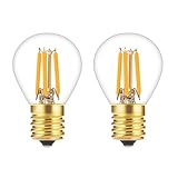 Tsunetani-S11 LED Bulb Filament 4W Equivalent to 40 Watt Incandescent Appliance Bulb- E17 Intermediate Base Mini Globe Light Bulbs 2700K Warm White for Cabinet, Closet, Exit Sign Light Bulb - 2Pack