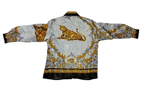 Kid's Silk Casual Metallic Shirt Little Tiger Design2