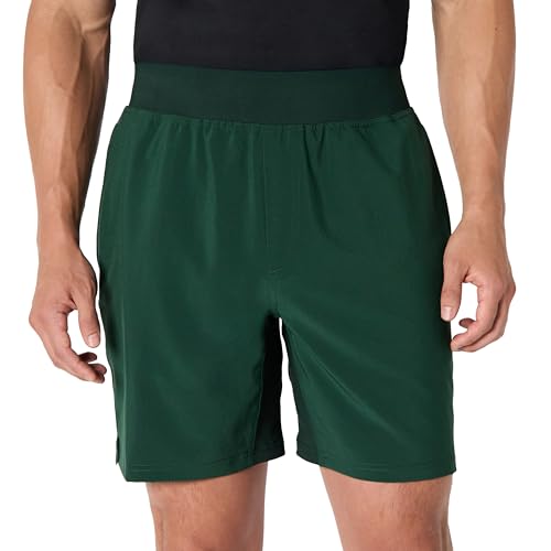 Image of Amazon Essentials Men's Athletic Running Training Shorts, Performance Stretch Woven Workout Shorts, 7 inch