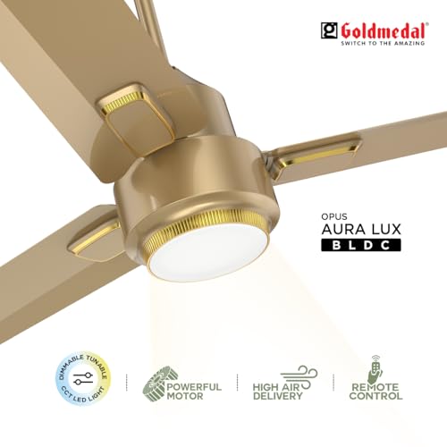 Image of Goldmedal Opus Aura Lux BLDC Ceiling Fan 1200mm With Remote|High Speed
