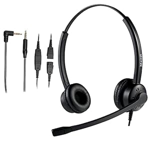 RJ telefoon headset kantoor headset met ruisonderdrukking microfoon met RJ11 en 3,5 mm jack voor Call Center telefoon en…