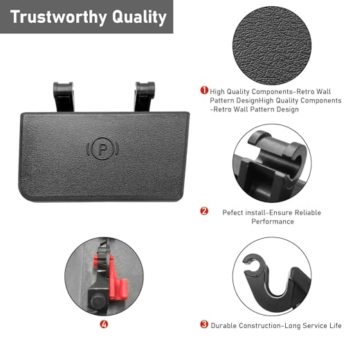 Moonlinks Compatible with Dodge Ram 1500 2500 3500 4500 5500 Parking Brake Release Handle Assembly 2013-2018 Truck Automotive Replacement Parking Brake Lever,1NL97XDVAA 1NL97XDVAB,Black