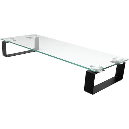 Amazon オウルテック モニター台 最大21 耐荷重 強化ガラス仕様 デスクスタンド 独立タイプ 幅550mm ブラック オウルテック パソコン 周辺機器 通販