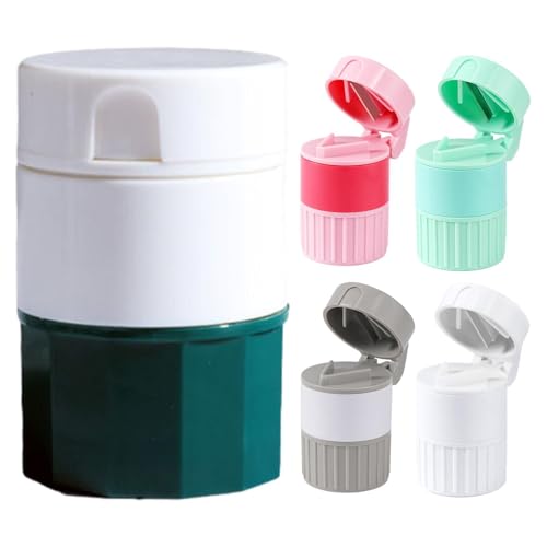 Cortador de pastillas portátil – Funda para amoladora y para tablet | Dispositivo multifuncional para triturar el corte de la medicina en PP, molienda pulverizadora compacta
