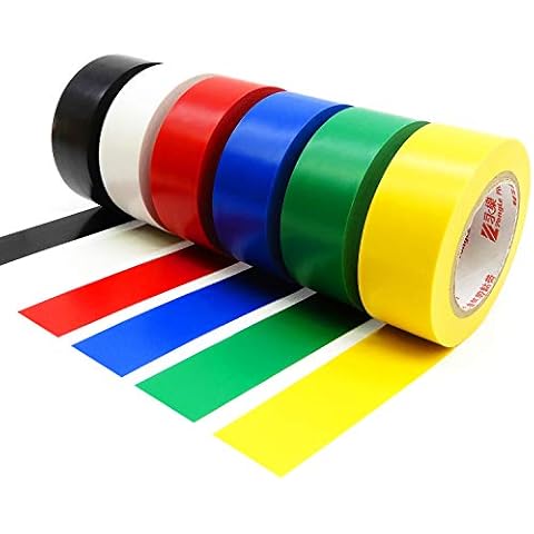 YTBUBOR Insulation Tape PVC Electrical Tape 25mm*15m 6 Colour 6 Pack Waterproof Adhesive Gaffer Tape Cover
