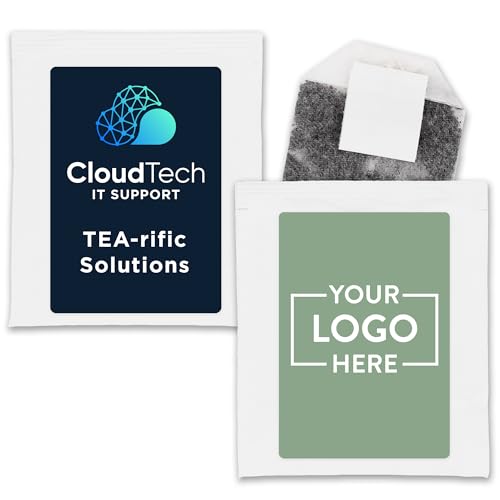 Promotional Tea Bags, Custom Tea Bags - 30 Quantity - $0.95 Each - Promotional Product/Bulk with Your Logo/Customized