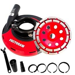 FECTOSAW Dust Shroud for Angle Grinder with Diamond Grinding Cup Wheel, 4.5–5 Inch & 7 Inch, Universal Concrete Surface Grinding Tool for Marble and Granite (7-inch Dust Shroud + Grinding Wheel)