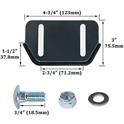 CheeMuii 2Pack Black Snowblower Skid Shoes for 784-5580 784-5580-0637
