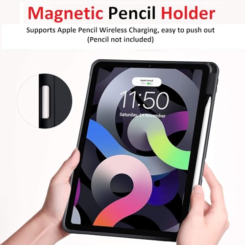 Vultic Trifold Pencil Holder Case for iPad Pro 13 inch M4/M5 (2024/2025), Magnetic Smart Stand [Auto Sleep/Wake][Pencil Charging] Silicone Back Cover (Hunter Green) by VULTIC - Image 5
