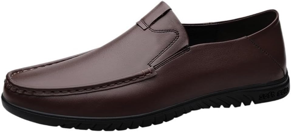 Men’s Genuine Leather Dress Shoes Slip-On Orthopedic Pointed Toe Formal Wedding Prom Anti-Slip Comfort3