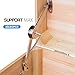 Douper Random Angle Lid Stays, Folding Lid Support Hinges in Satin Nickel for Cabinet, Closet, Wardrobe, Toy Box, Max Weight Support 30lb/2pcs, Pack of 4