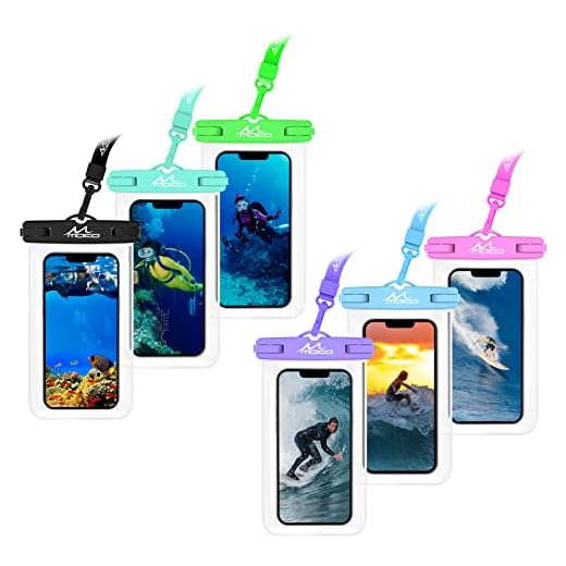 MoKo Universal Waterproof Phone Pouch 6Pack, IPX8 Phone Case Dry Bag Compatible with iPhone 14 13 12 11 Pro Max, XS Max/XR/SE 3, Galaxy S21 Ultra, Note 10 Plus/20 Ultra