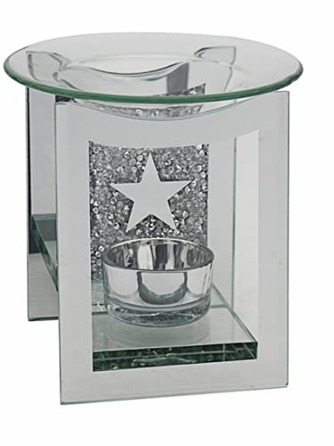 Image of Mirror Crystal Oil Burner Star Design By Lesser & Pavey