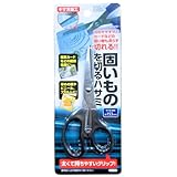 固いものを 切る ハサミ 全長約153mm 1個 【 ※色指定不可 】ギザ刃加工 磁気カード 厚紙 固い物 裁断 処理 分別 持ちやすい 7RabbitRiograndeオリジナルステッカー付 【商標登録番号 第6667215】