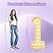 4FT Plastic Marquee Numbers 1 - Light up Numbers Are Made from Corrugated Plastic Board - Quick Assembly Without Tools, Disassembled Components Can Be Used for Photo Wall Decoration, Yard Sale Signs